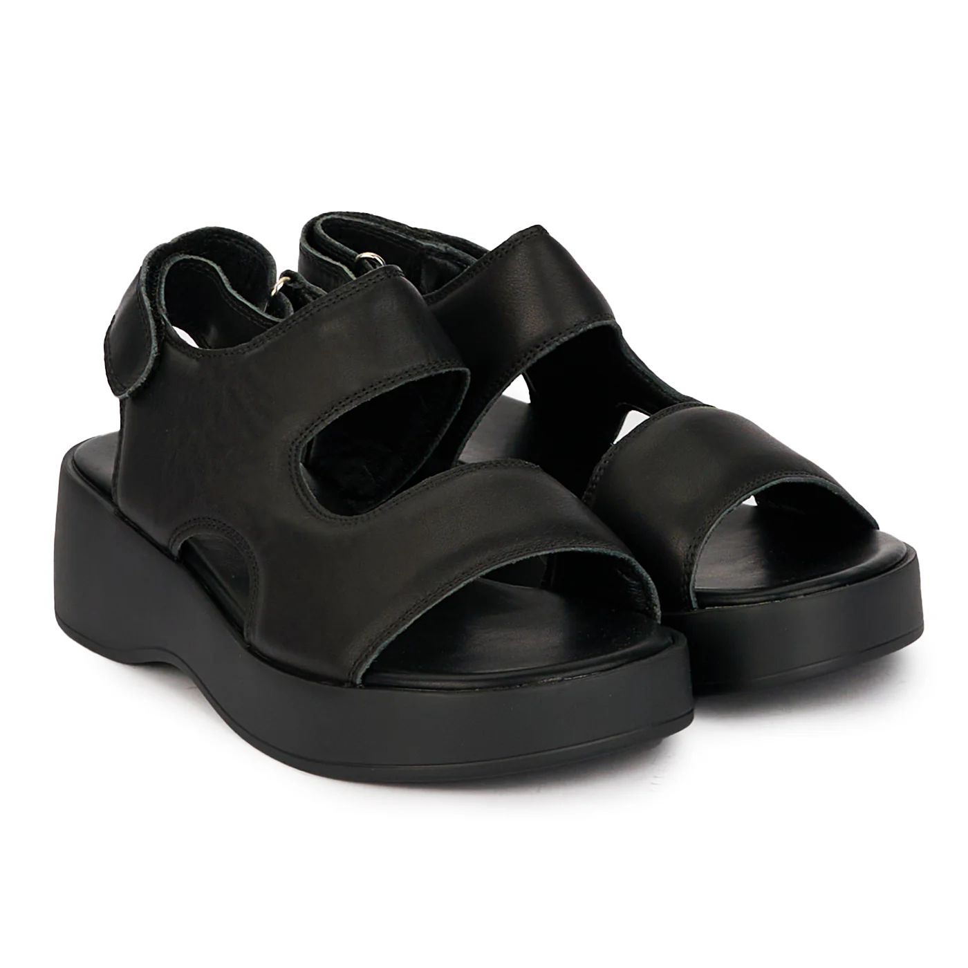 Sandale dama din piele naturala neagra 18210 - Image 4