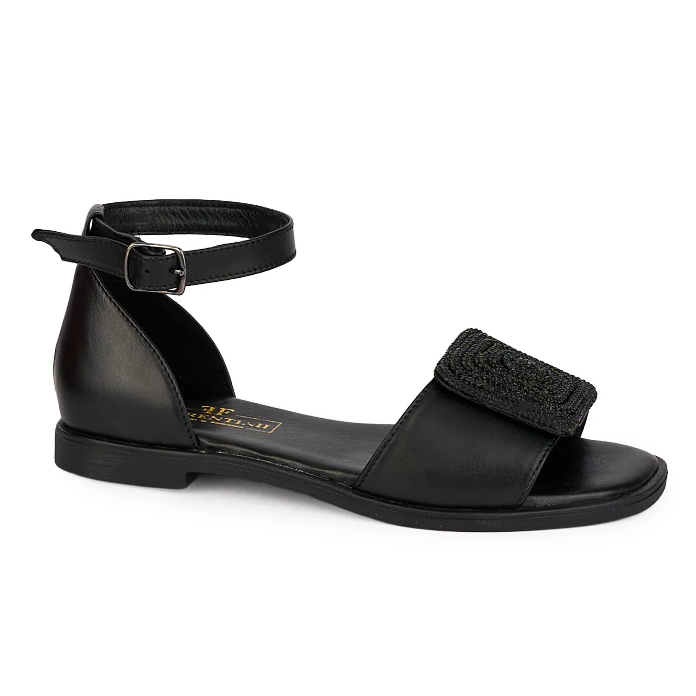 Sandale dama din piele naturala neagra 18374