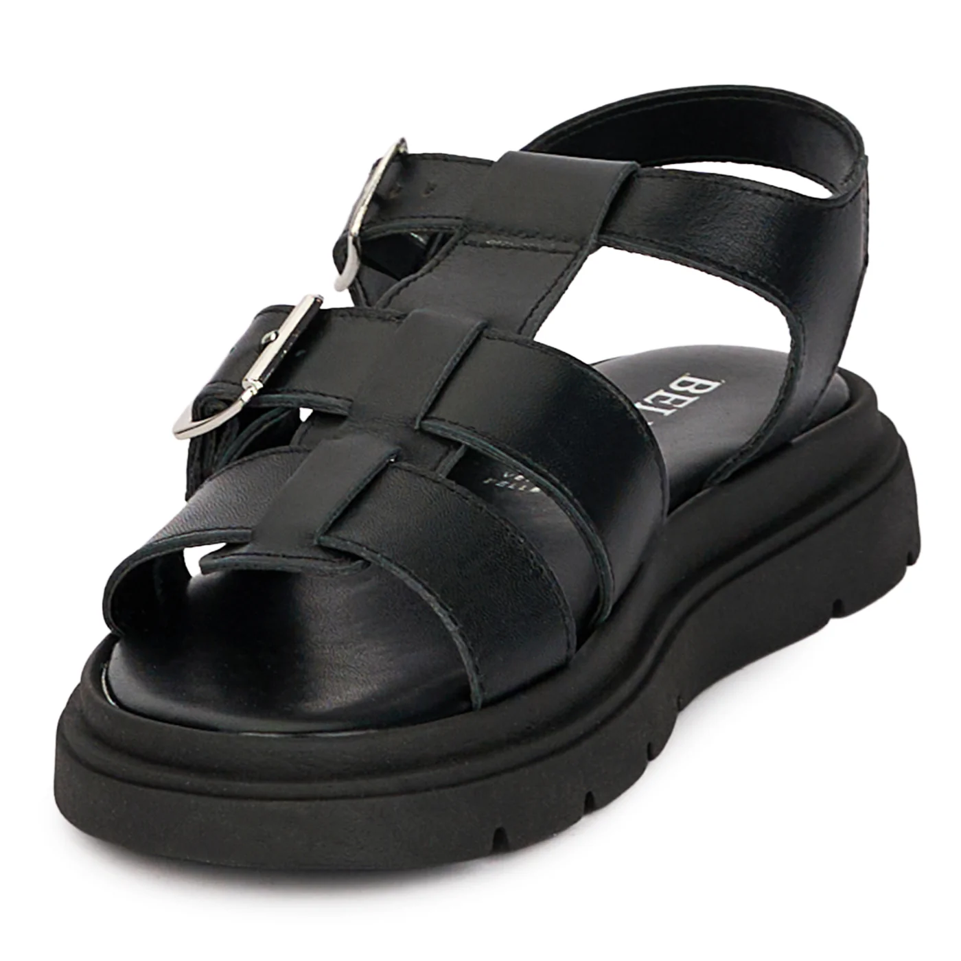 Sandale dama din piele naturala neagra 18455 - Image 3