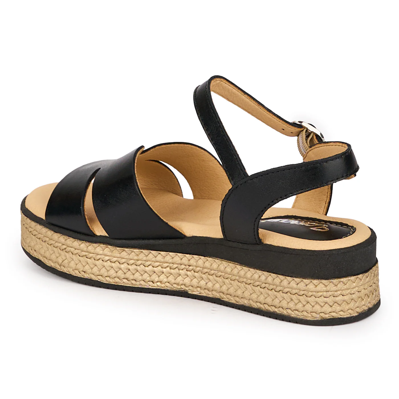 Sandale dama din piele naturala neagra 18530 - Image 2