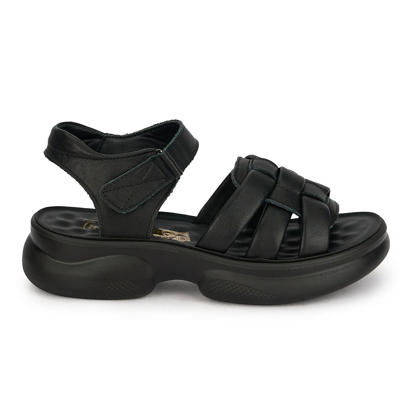 Sandale dama din piele naturala neagra 19732
