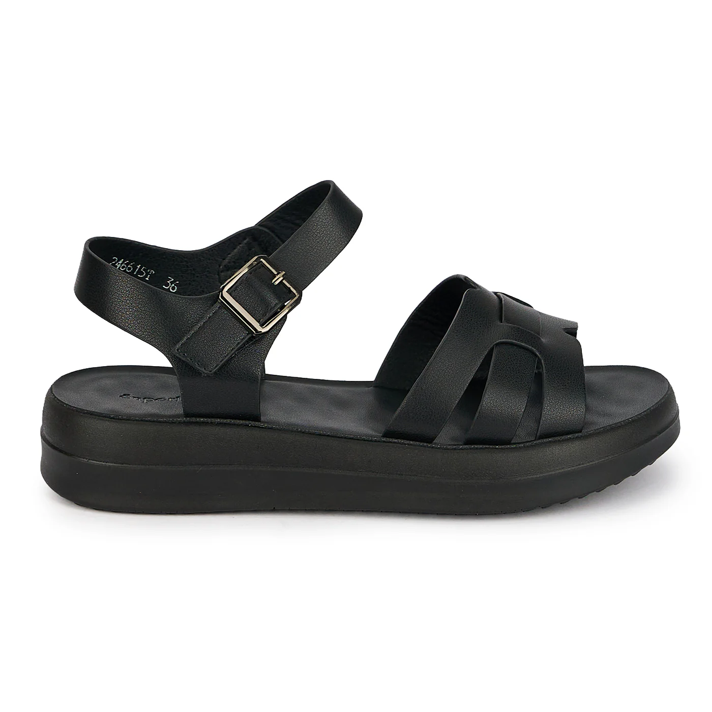 Sandale dama din piele naturala neagra 19754