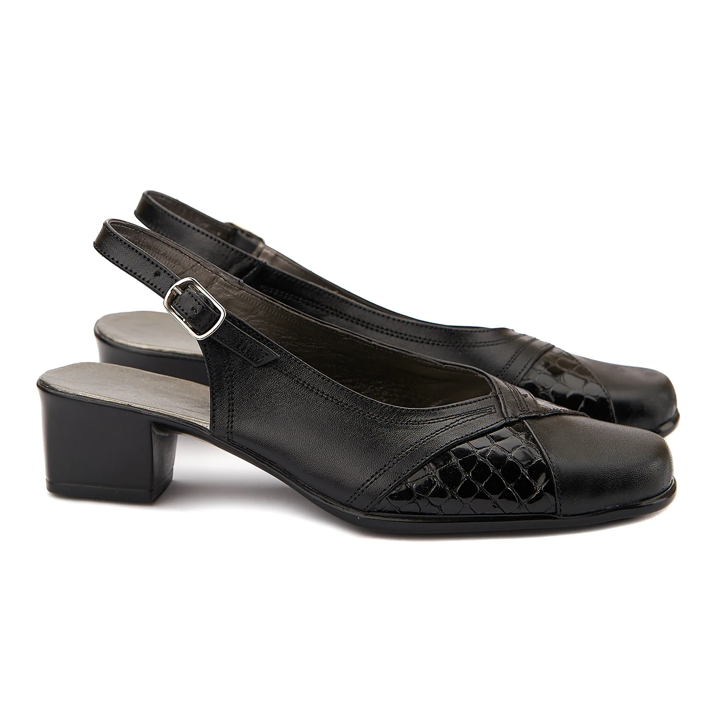 Sandale dama din piele naturala neagra 2056