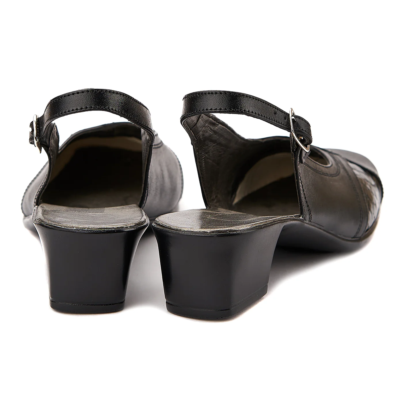 Sandale dama din piele naturala neagra 2056 - Image 2