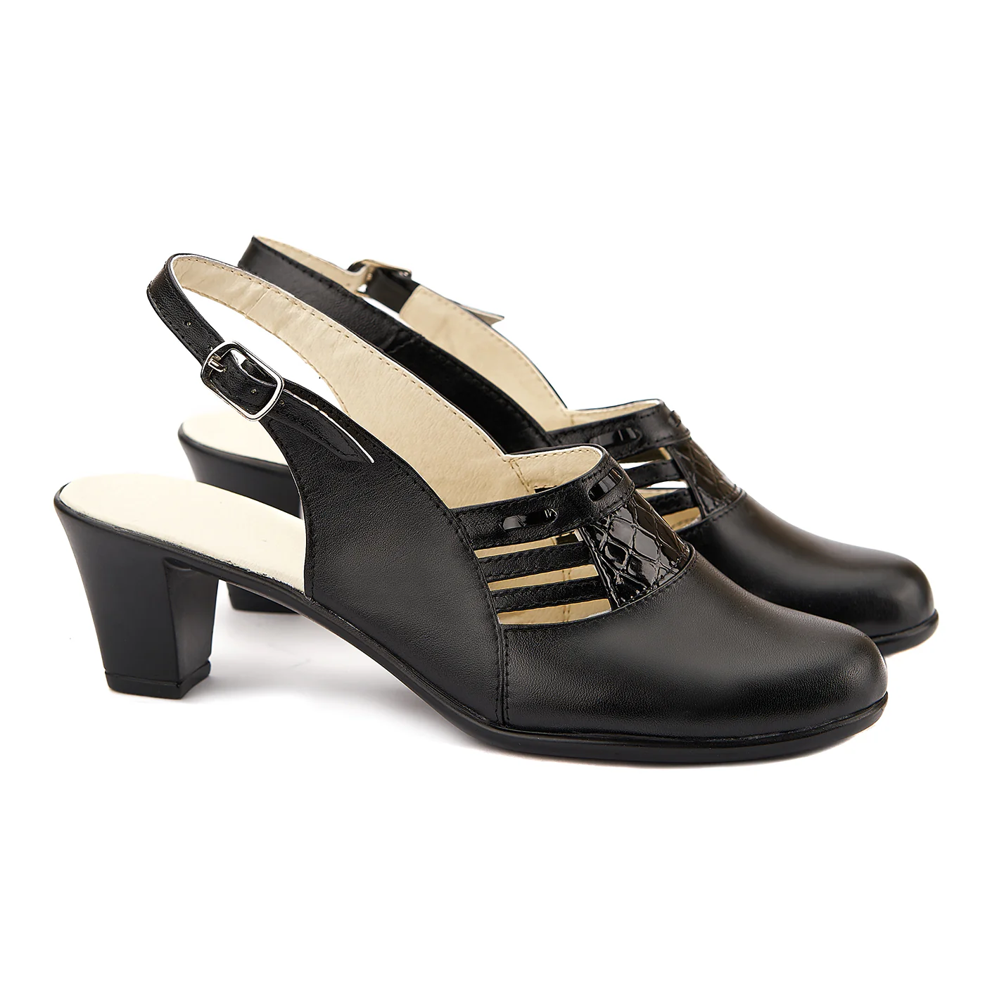 Sandale dama din piele naturala neagra 2059