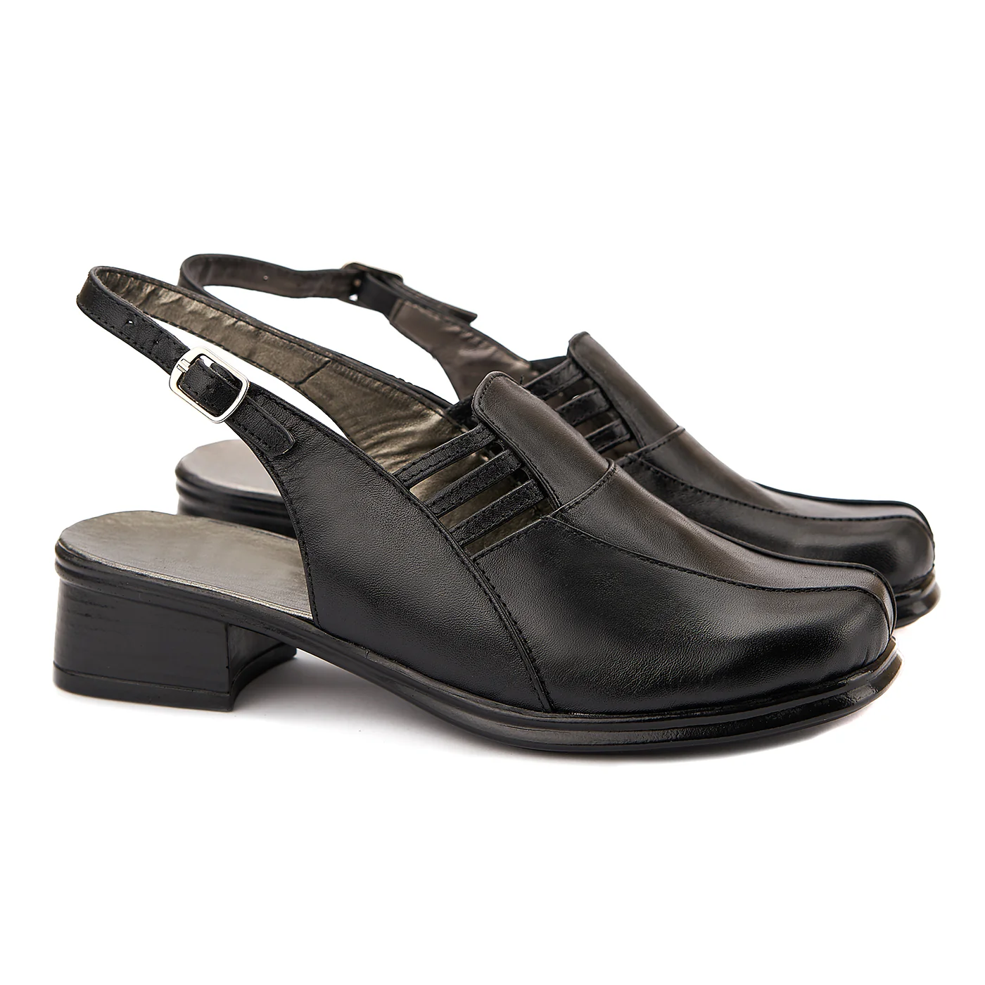 Sandale dama din piele naturala neagra 2060