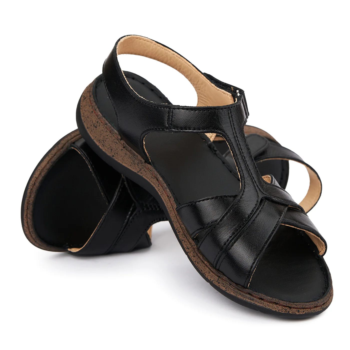 Sandale dama din piele naturala neagra 2345 - Image 3