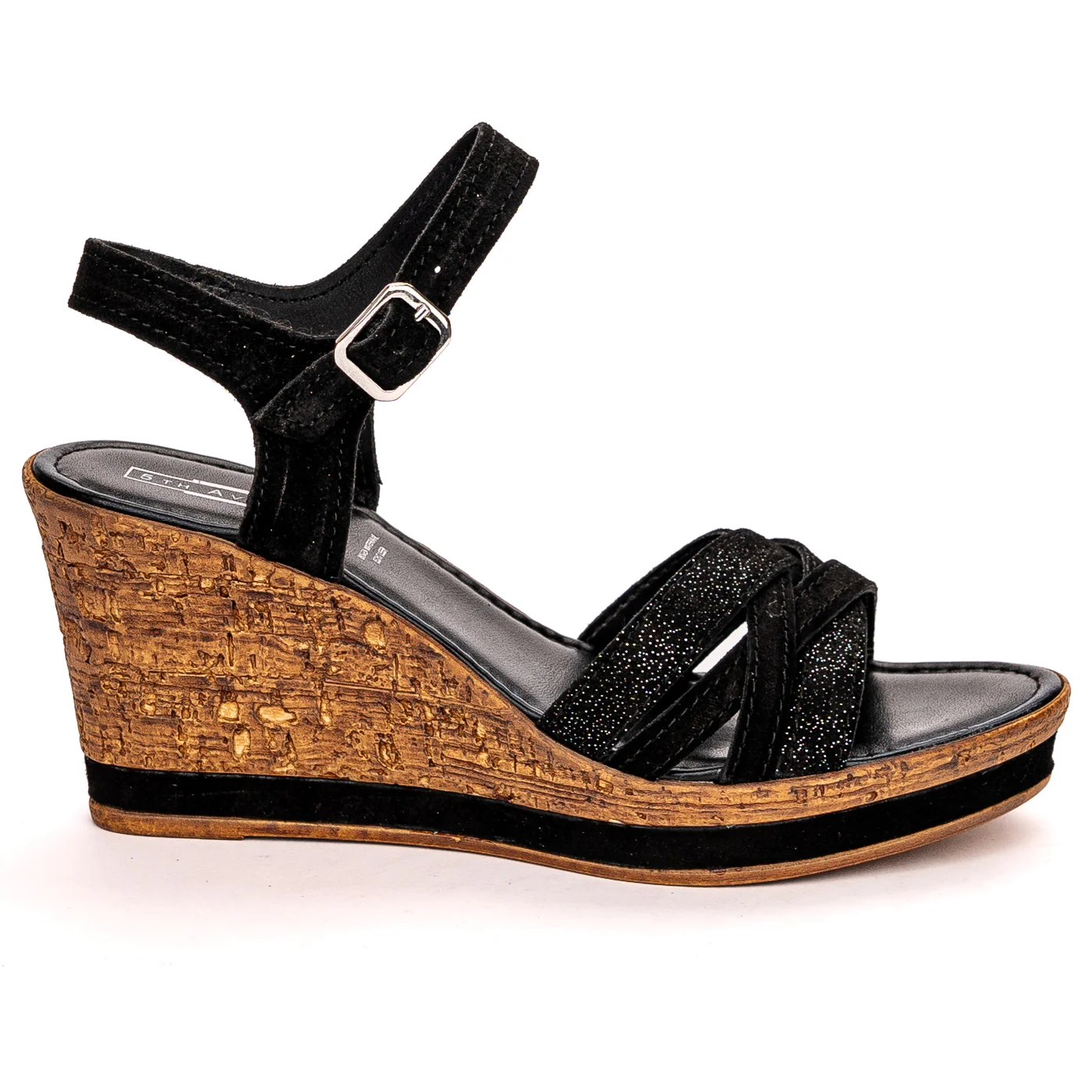 Sandale dama din piele naturala neagra cu platforma 12999 - Image 5