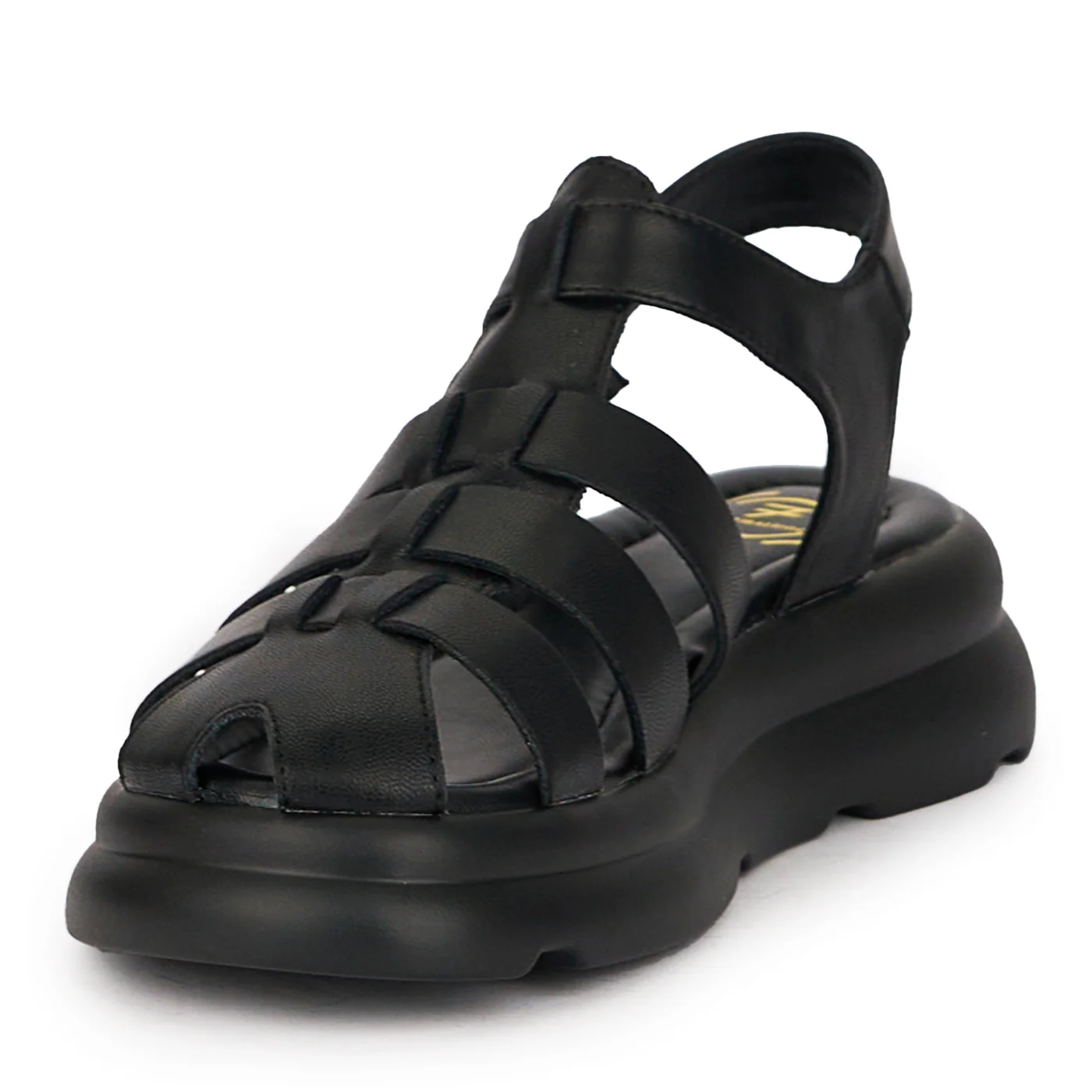 Sandale dama din piele naturala neagra cu platforma 15938 - Image 3