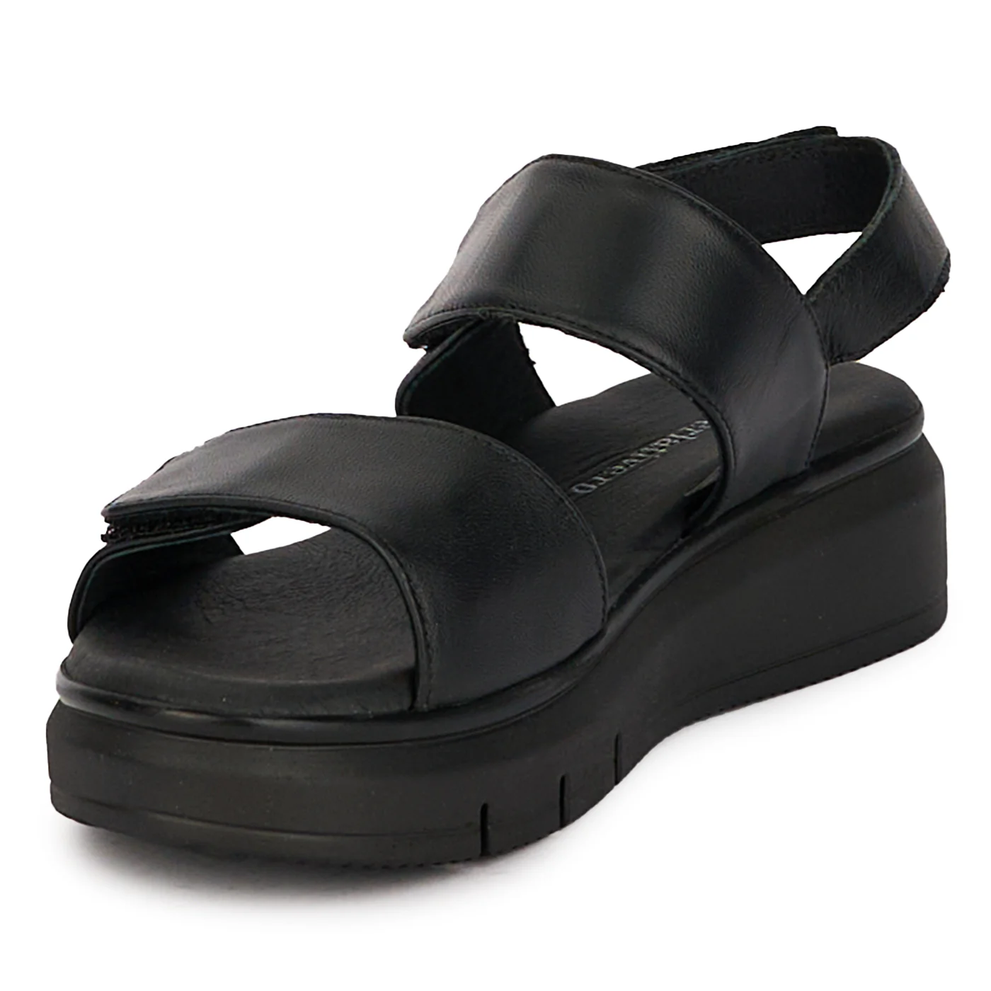 Sandale dama din piele naturala neagra cu platforma 18263 - Image 3