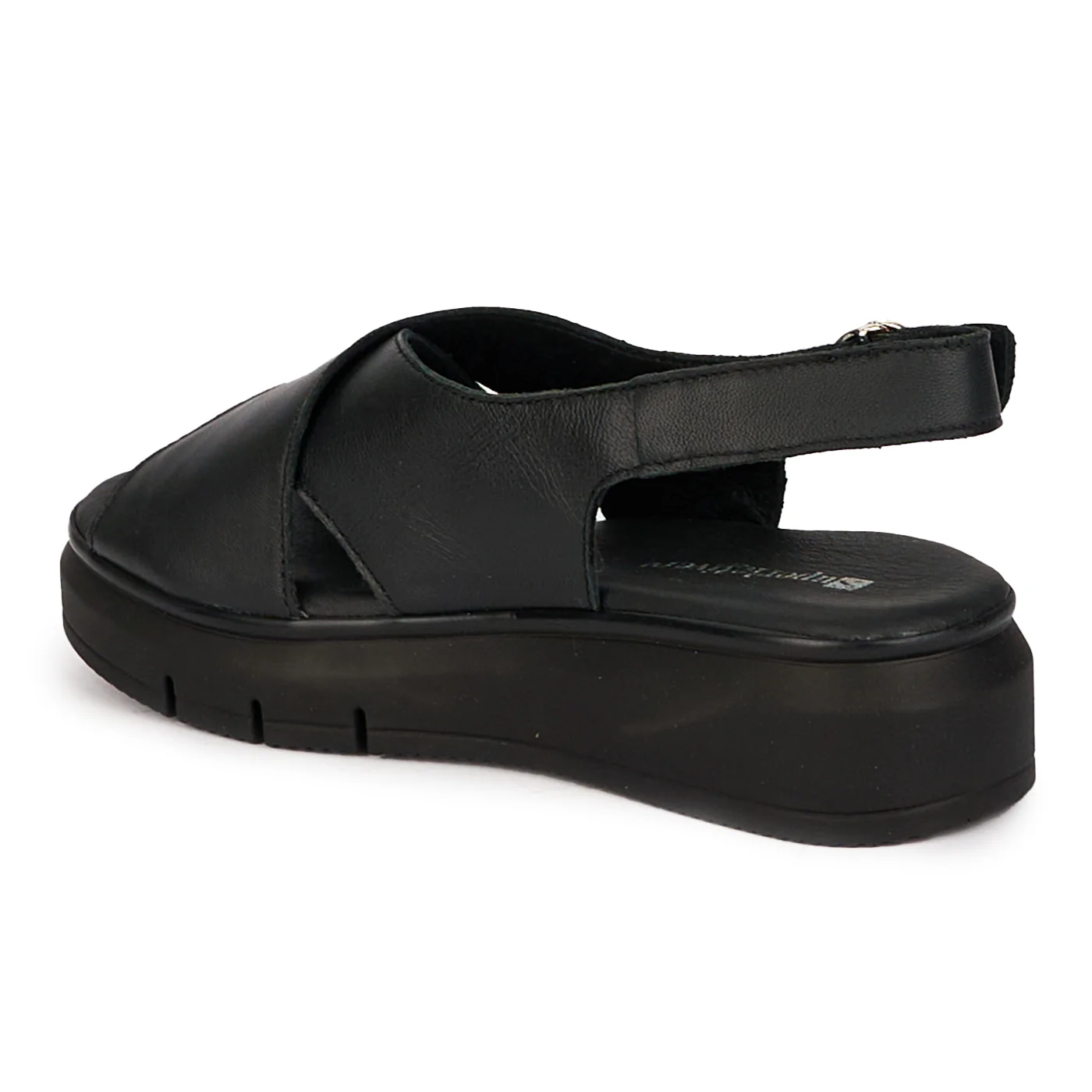 Sandale dama din piele naturala neagra cu platforma 18264 - Image 2