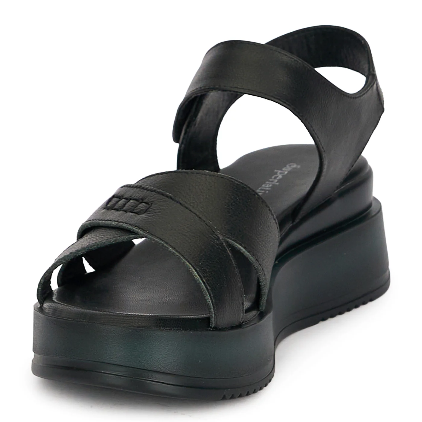 Sandale dama din piele naturala neagra cu platforma 5 cm 19761 - Image 3