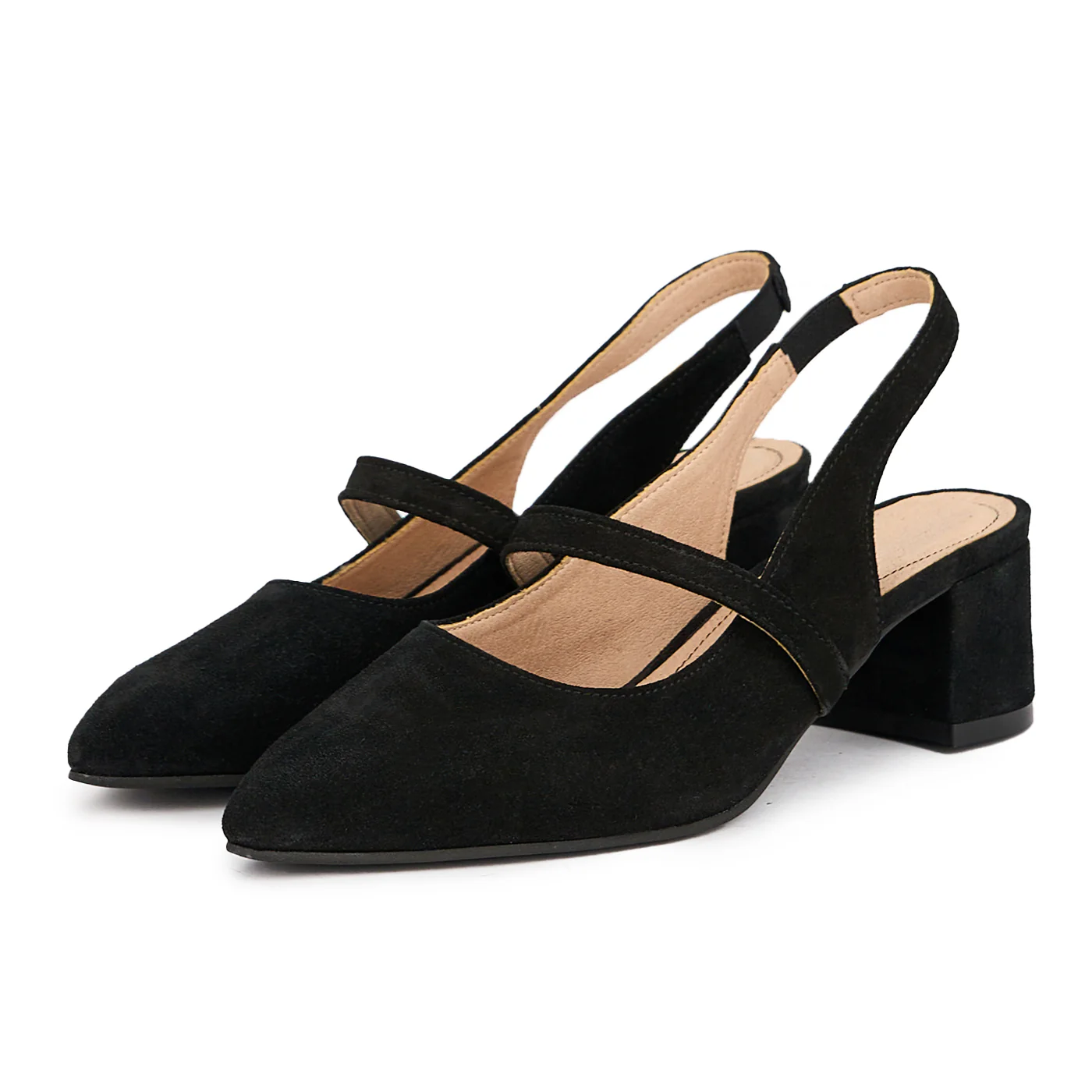Sandale dama din piele naturala neagra cu toc gros 5 cm 16293 - Image 3