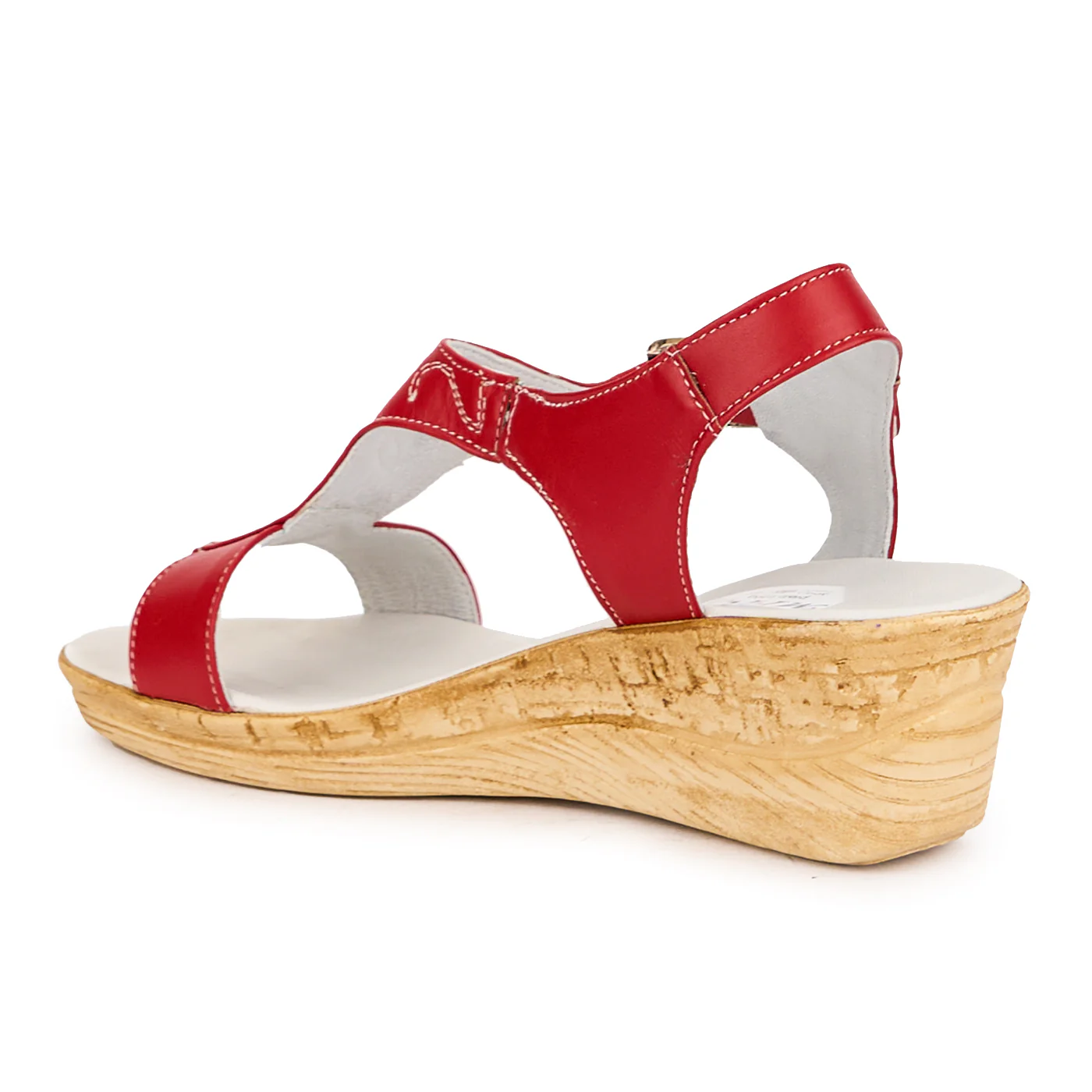 Sandale dama din piele naturala rosie 16539 - Image 2