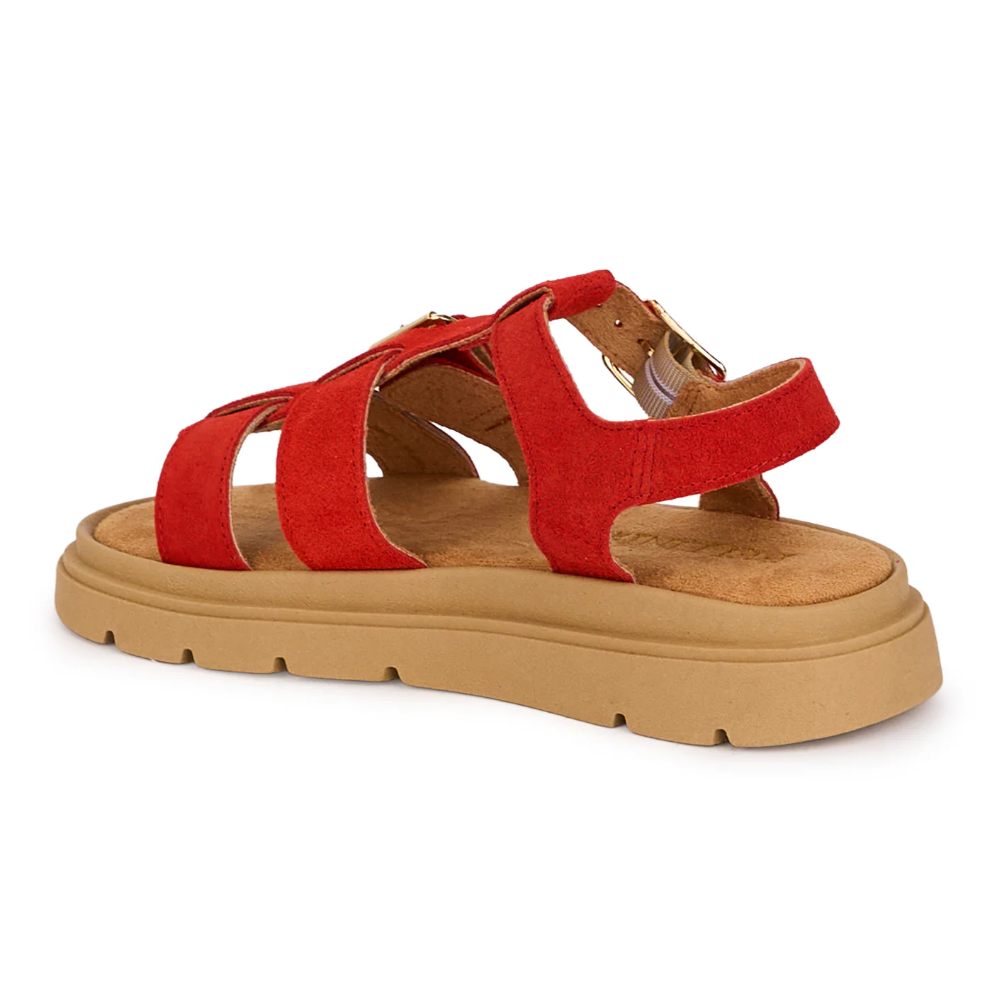 Sandale dama din piele naturala rosie 18567 - Image 2