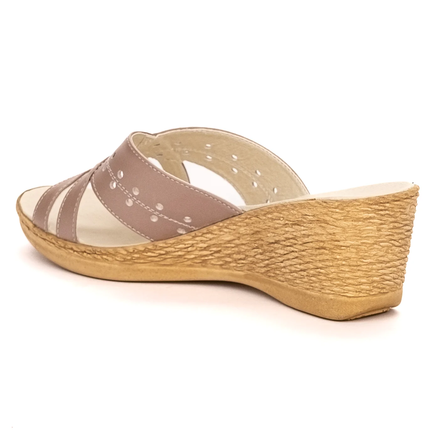 Sandale dama din piele naturala roz 13419 - Image 2