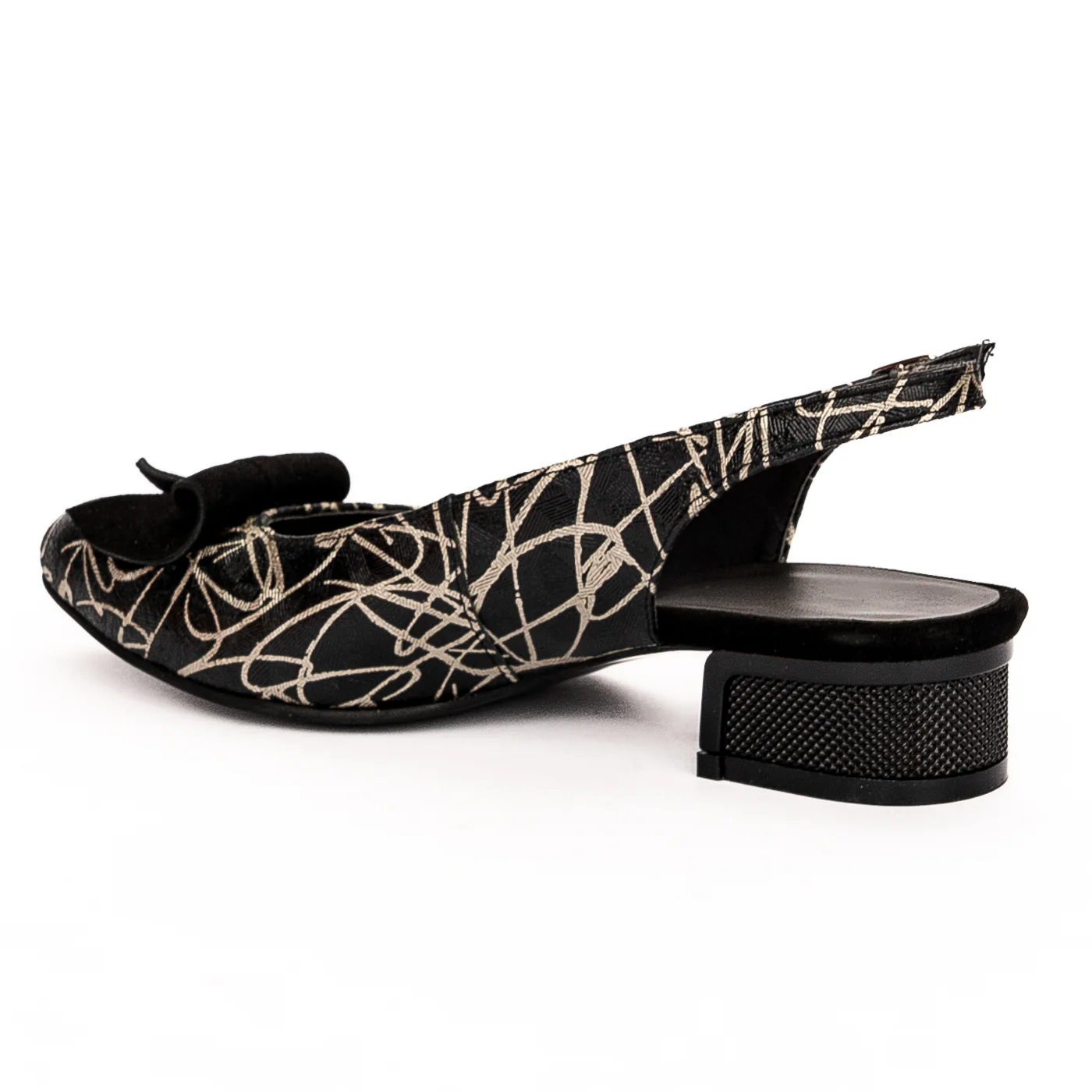 Sandale dama din piele naturala toc 3.5cm negru 13234 - Image 2