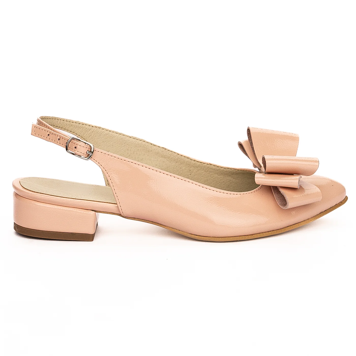 Sandale dama din piele naturala toc 3cm roz 13247