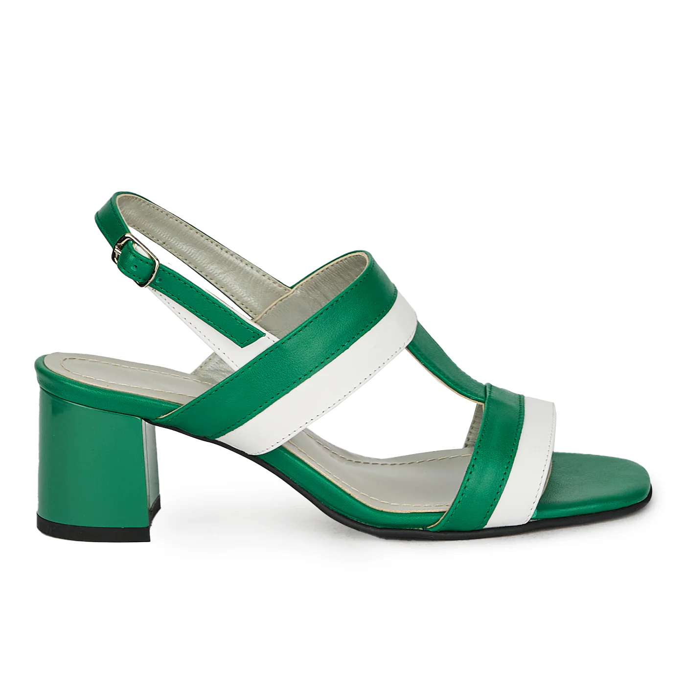 Sandale dama din piele naturala verde 17641
