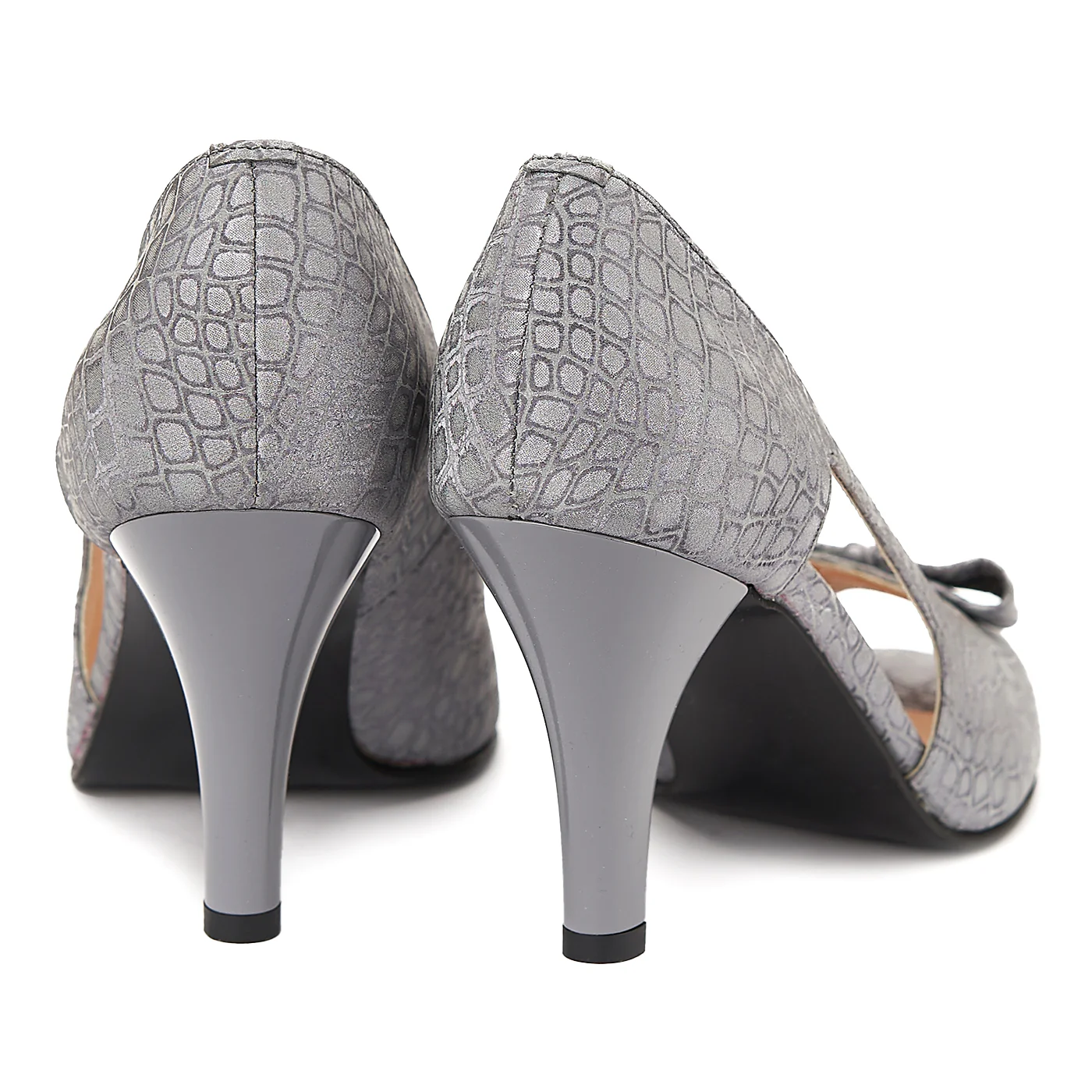 Pantofi dama eleganti din piele naturala gri 5040 - Image 2