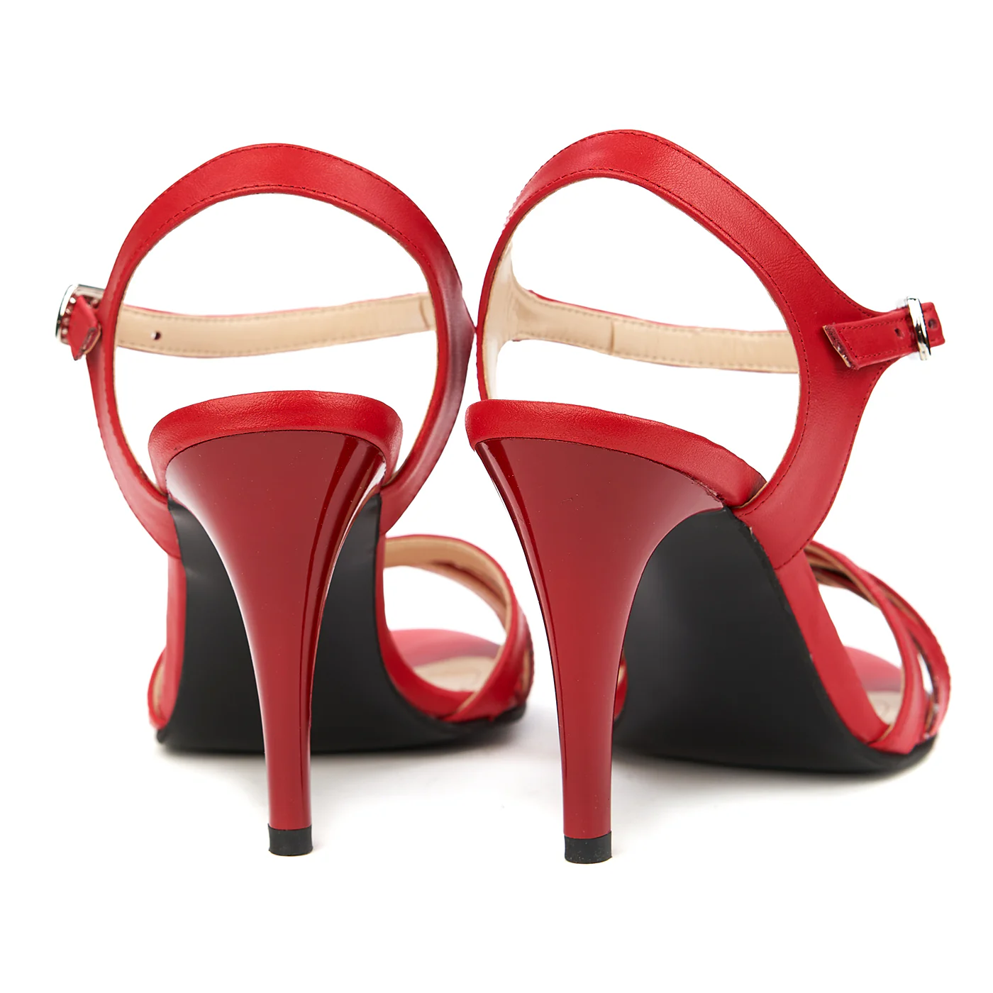 Sandale dama elegante din piele rosie 5163 - Image 2
