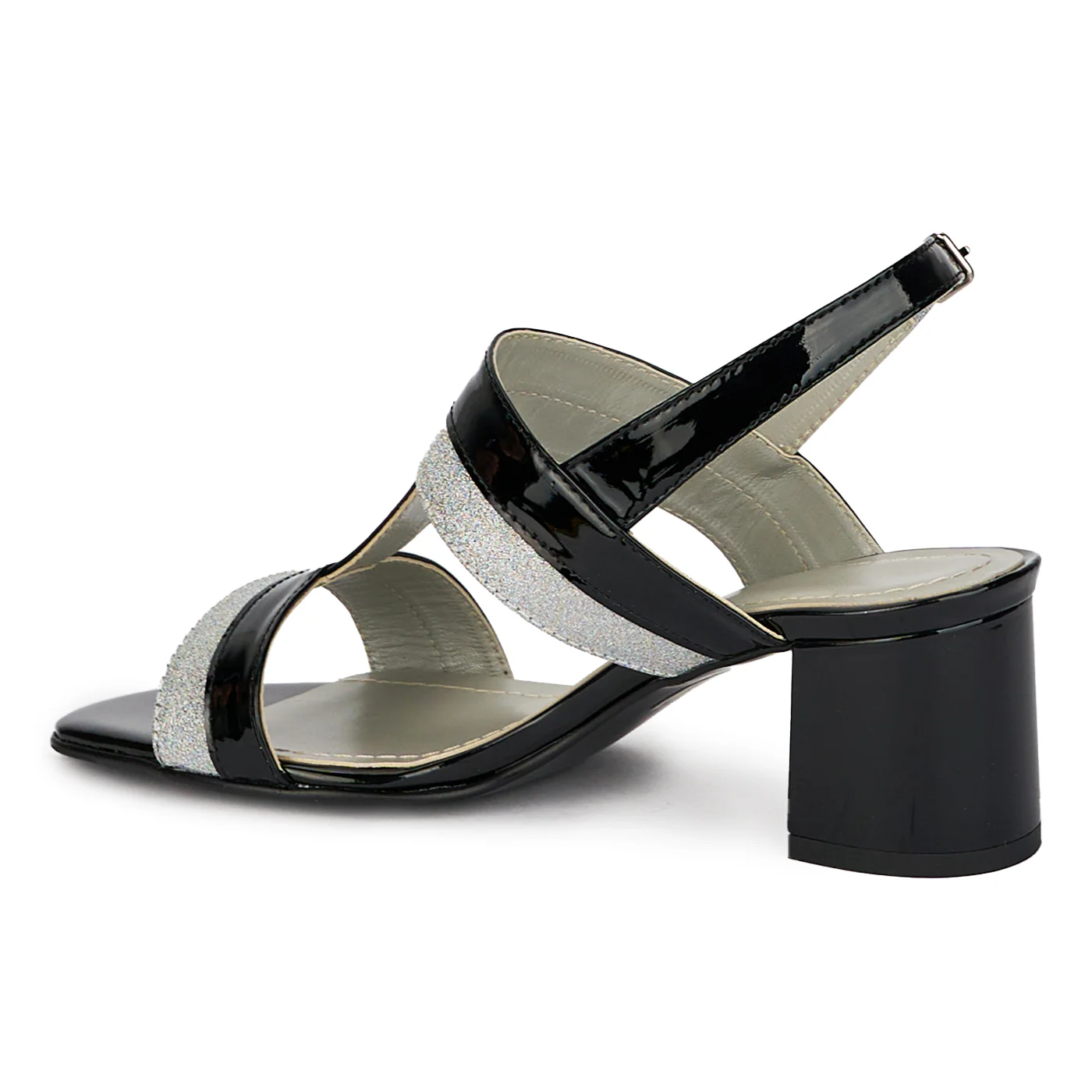 Sandale elegante dama din piele naturala cu toc gros 6 cm 18039 - Image 2