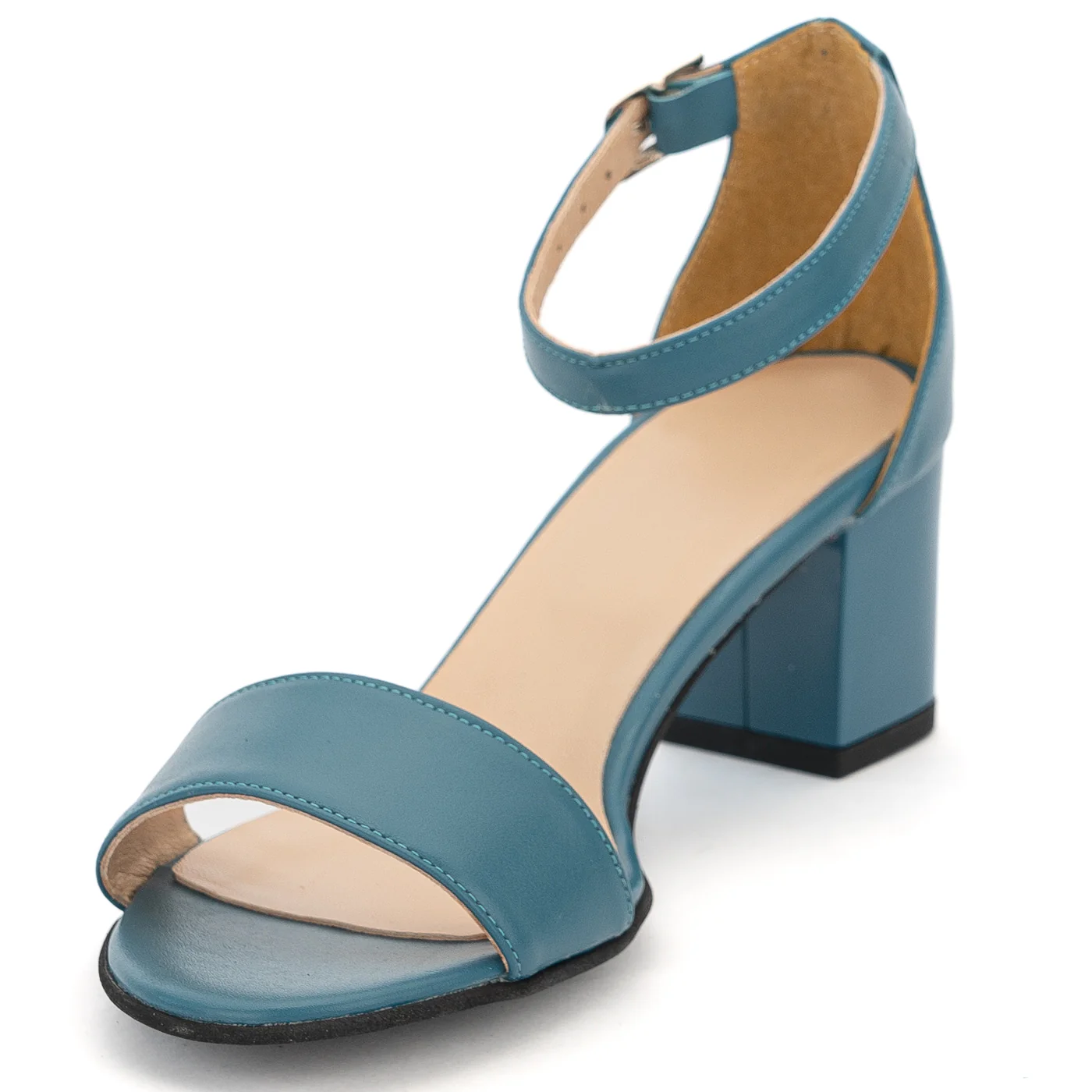 Sandale elegante din piele naturala albastra 5787 - Image 3