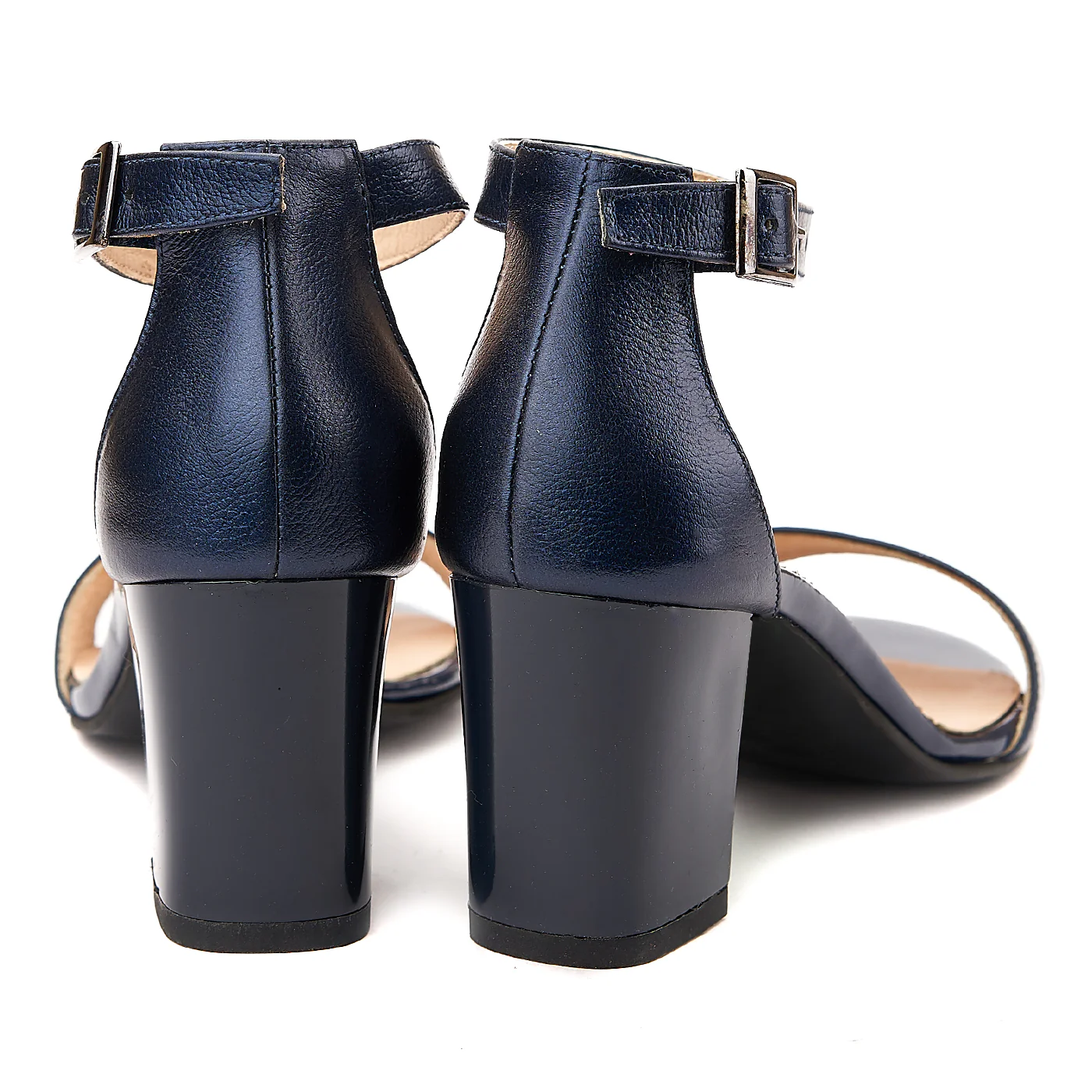 Sandale elegante din piele naturala bleumarin 5085 - Image 2