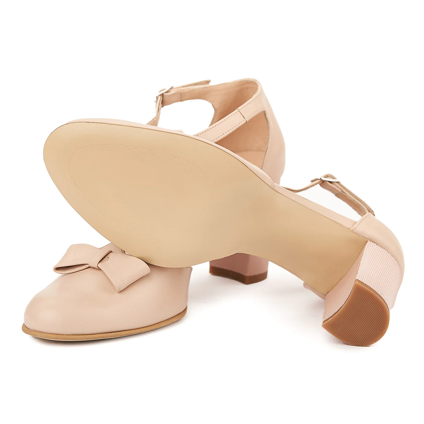 Sandale elegante din piele naturala crem 5057 - Image 3