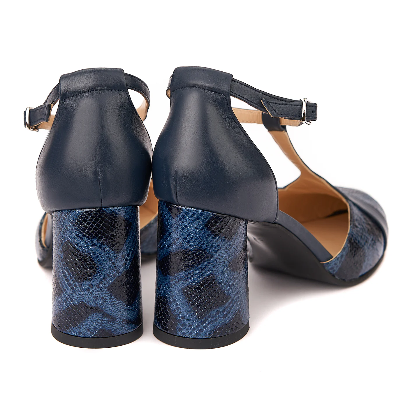 Sandale elegante din piele naturala cu toc gros 5294 - Image 2