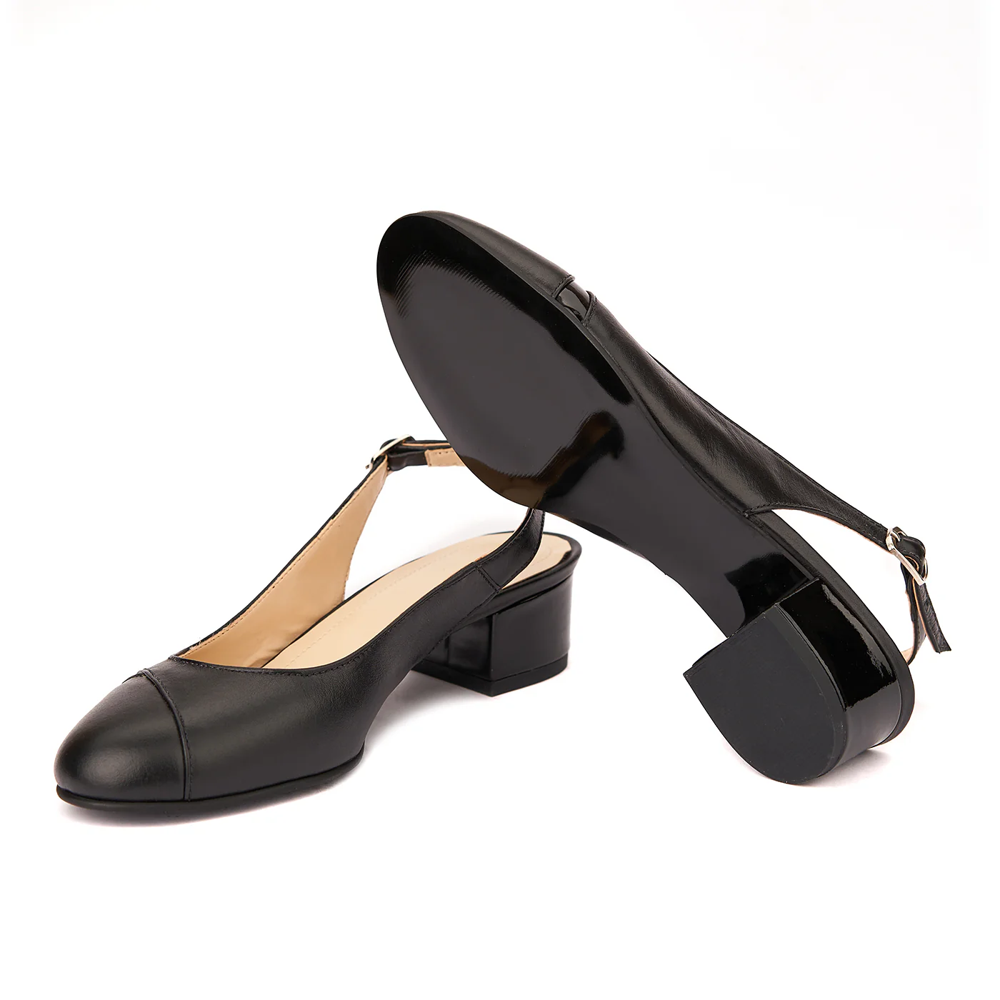 Sandale elegante din piele naturala cu toc mic 5285 - Image 4