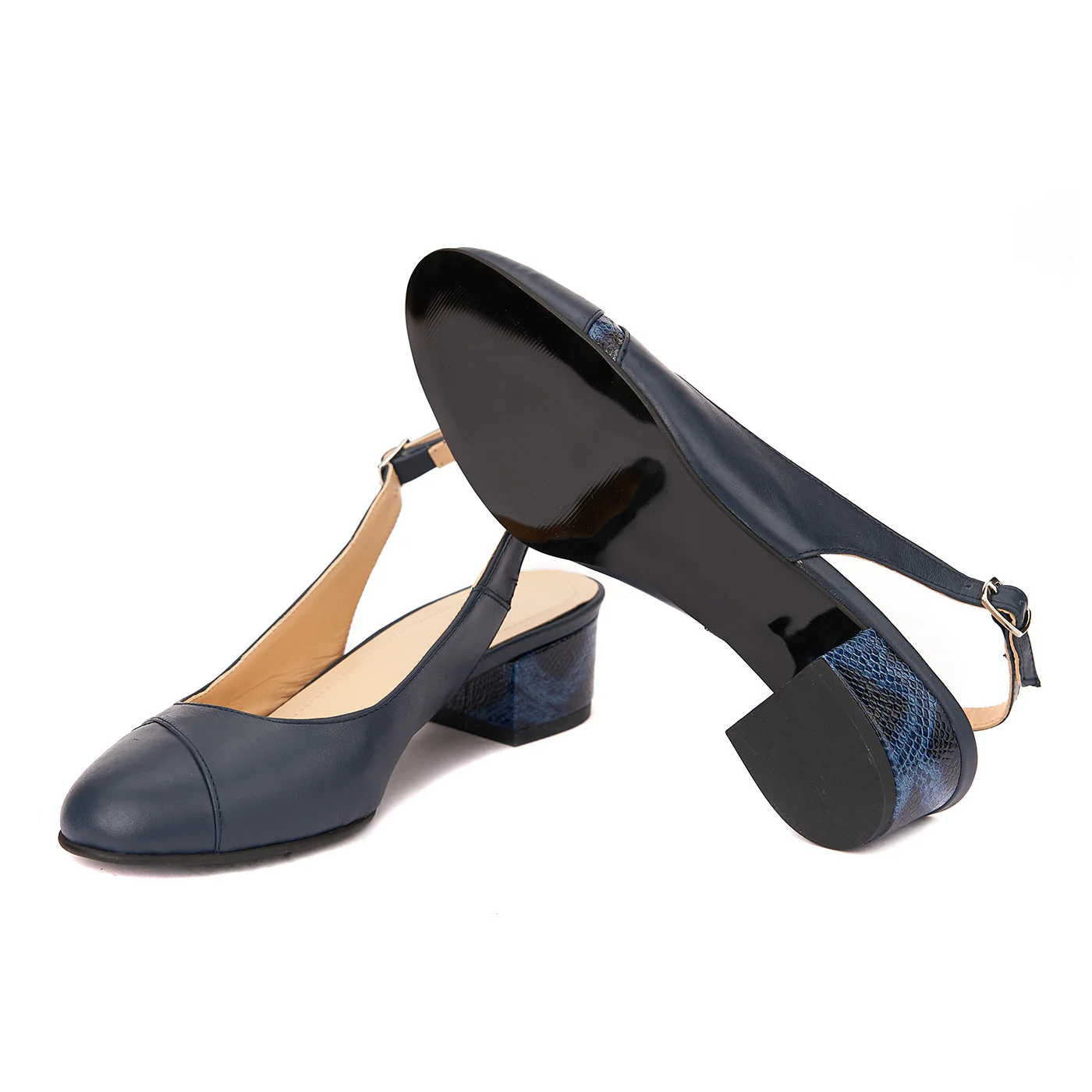 Sandale elegante din piele naturala cu toc mic 5287 - Image 3