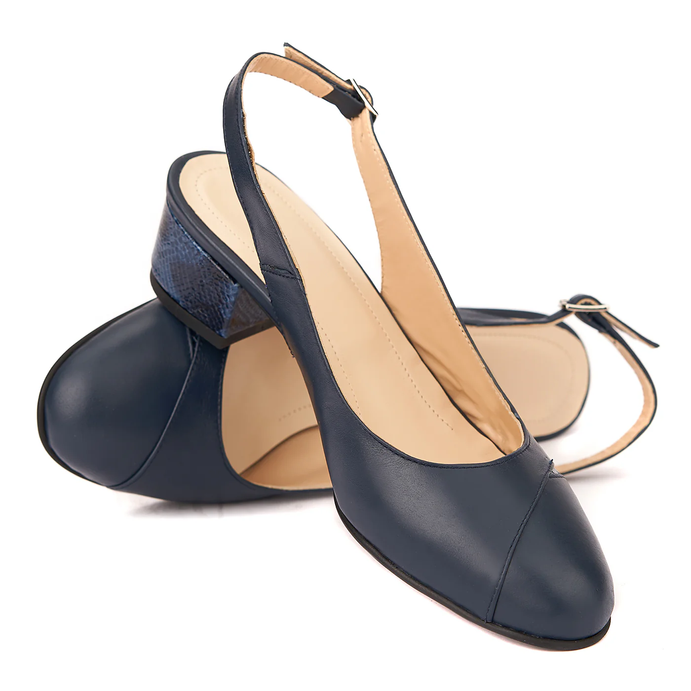 Sandale elegante din piele naturala cu toc mic 5287 - Image 4