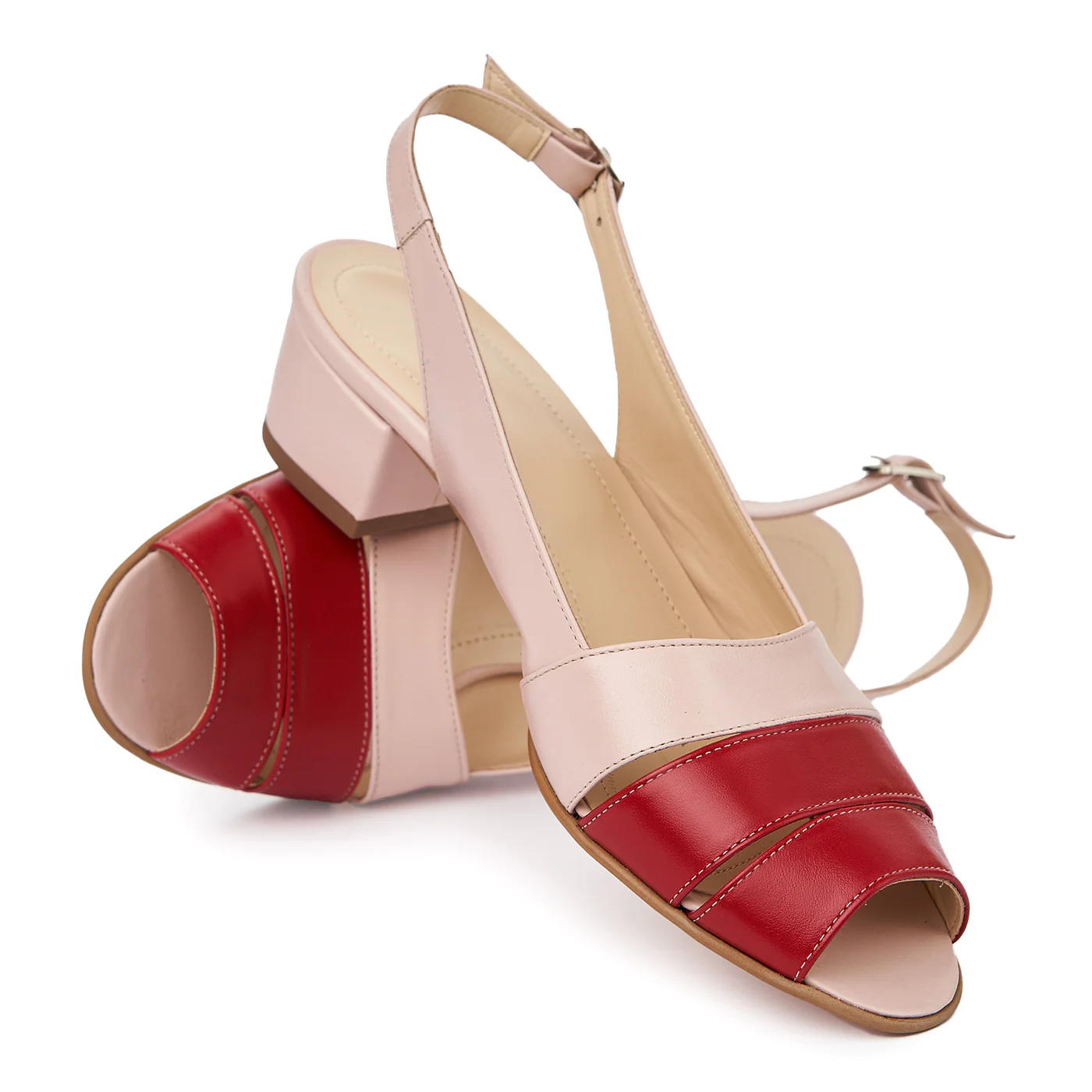 Sandale elegante din piele naturala cu toc mic 5585 - Image 4