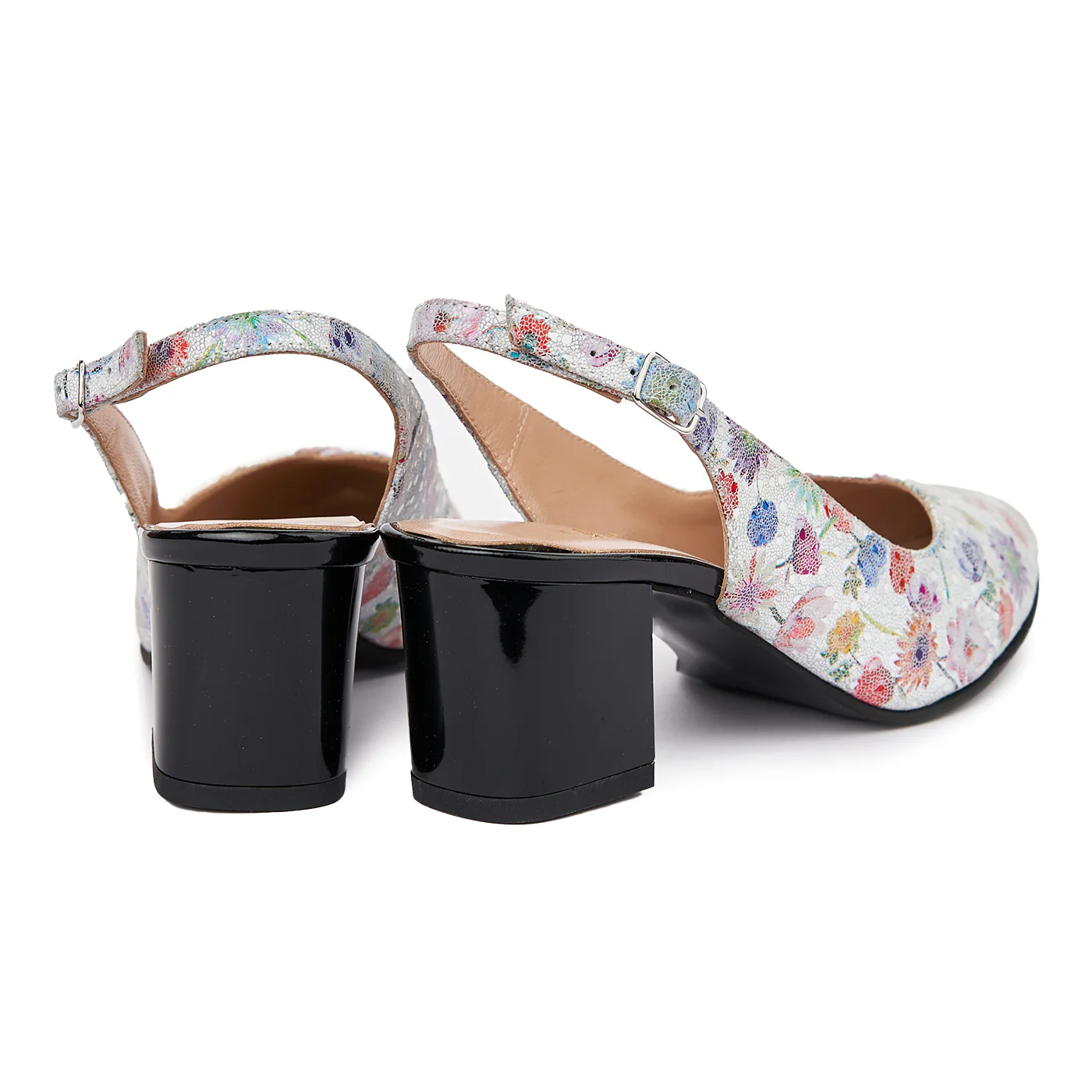 Sandale elegante din piele naturala model floral 5424 - Image 2