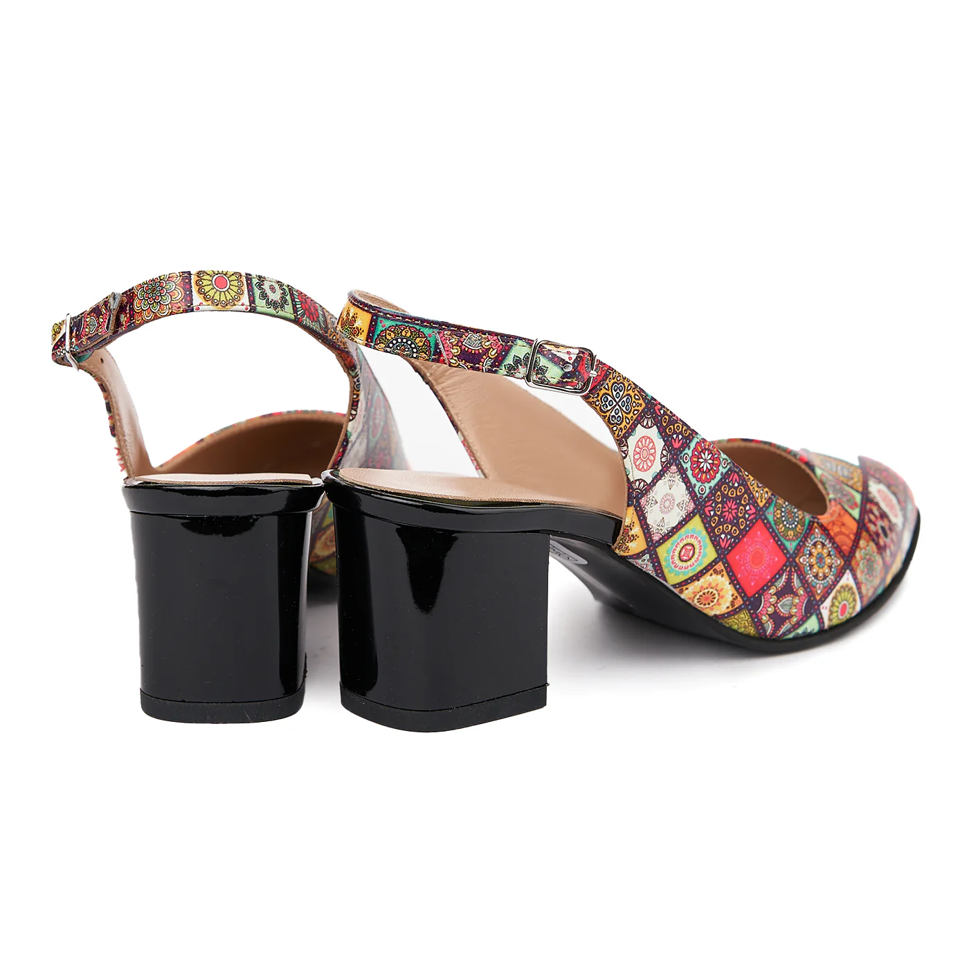 Sandale elegante din piele naturala model geometric 5427 - Image 2