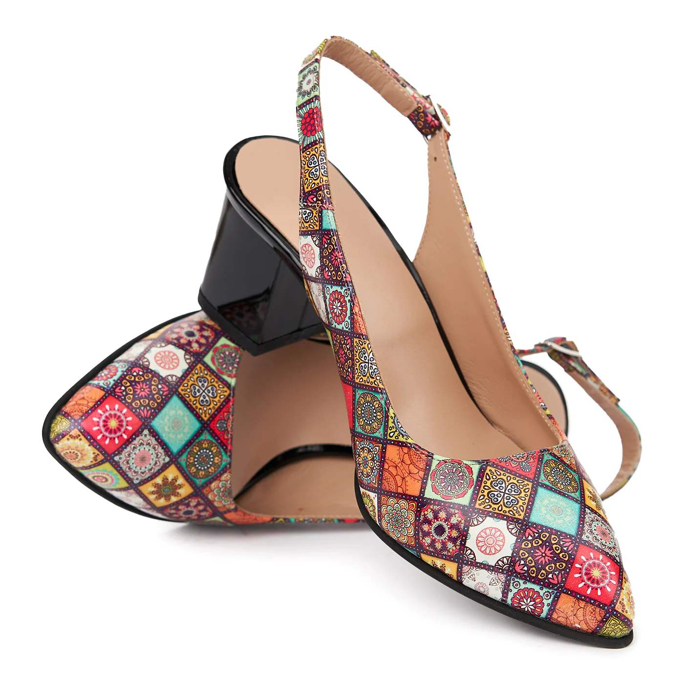 Sandale elegante din piele naturala model geometric 5427 - Image 4