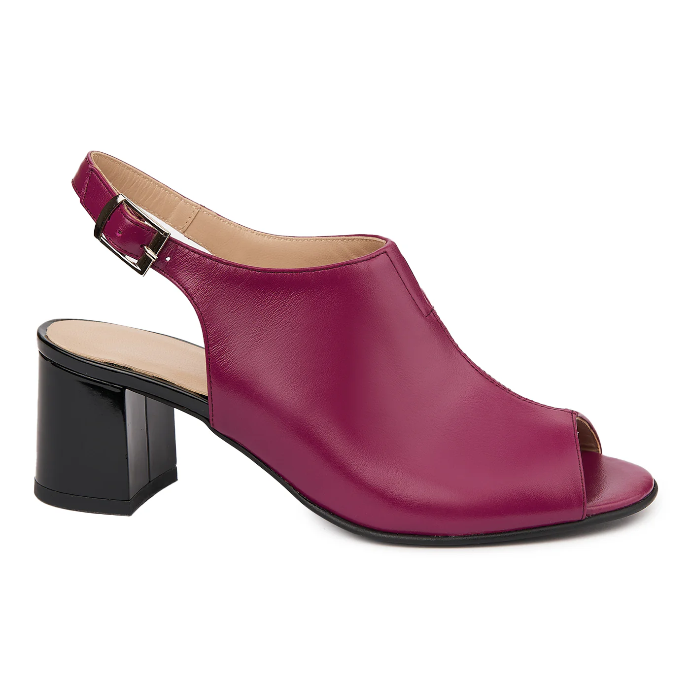 Sandale elegante din piele naturala mov-siclam 5430