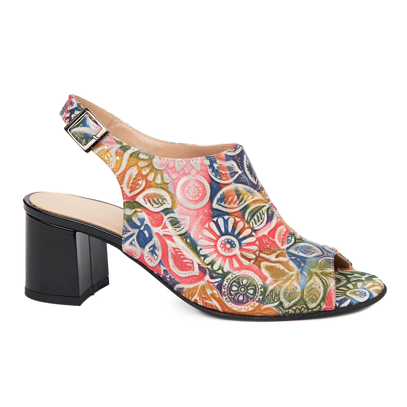 Sandale elegante din piele naturala multicolora 5411