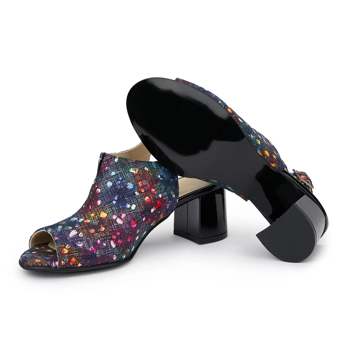 Sandale elegante din piele naturala multicolora 5782 - Image 3