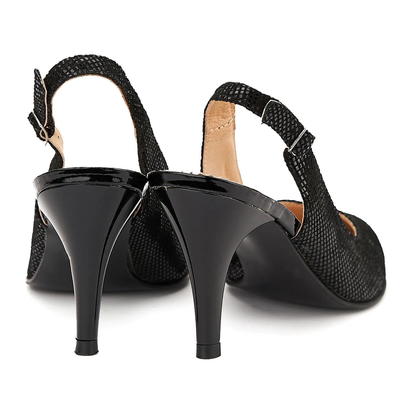 Sandale elegante din piele naturala neagra 5035 - Image 2
