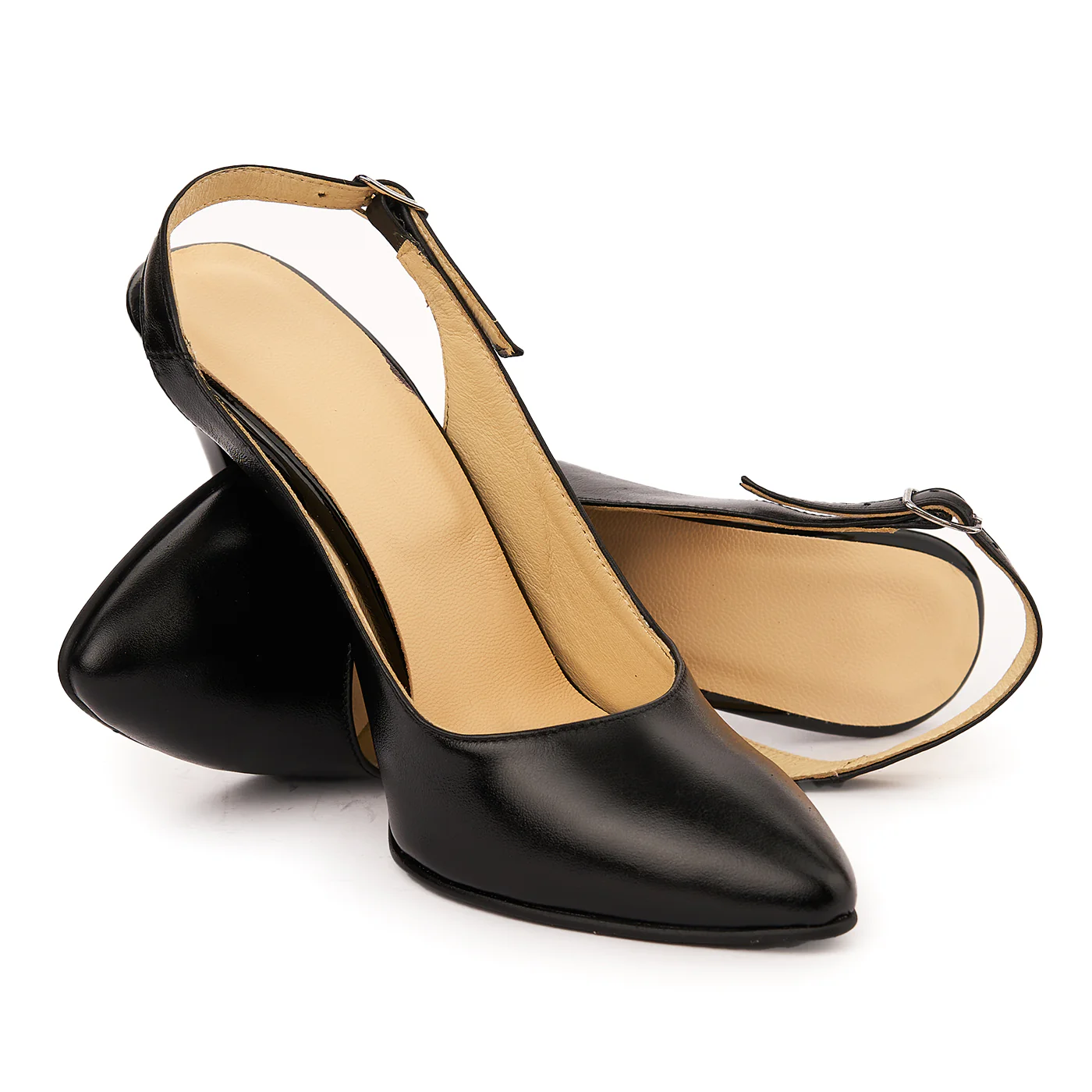 Sandale elegante din piele naturala neagra 5756 - Image 4