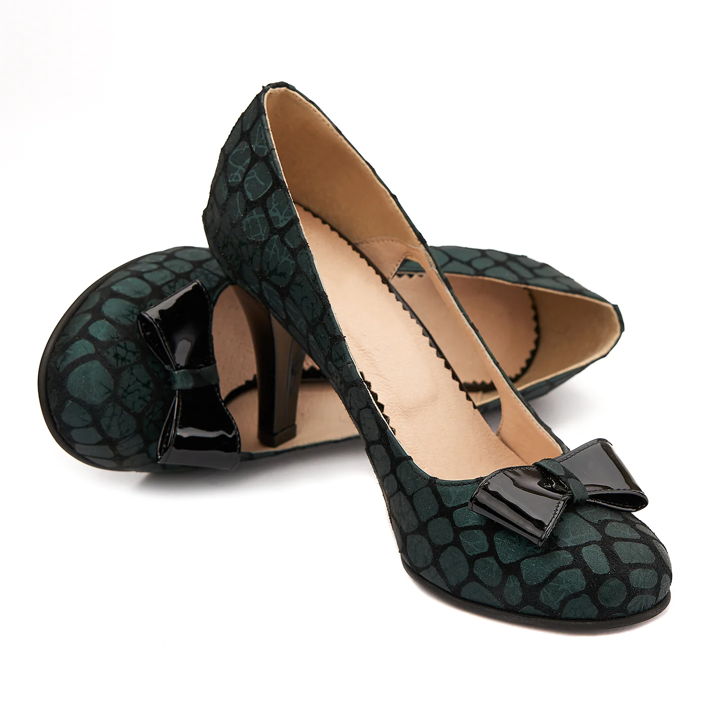 Pantofi dama eleganti din piele naturala verde 5208 - Image 5