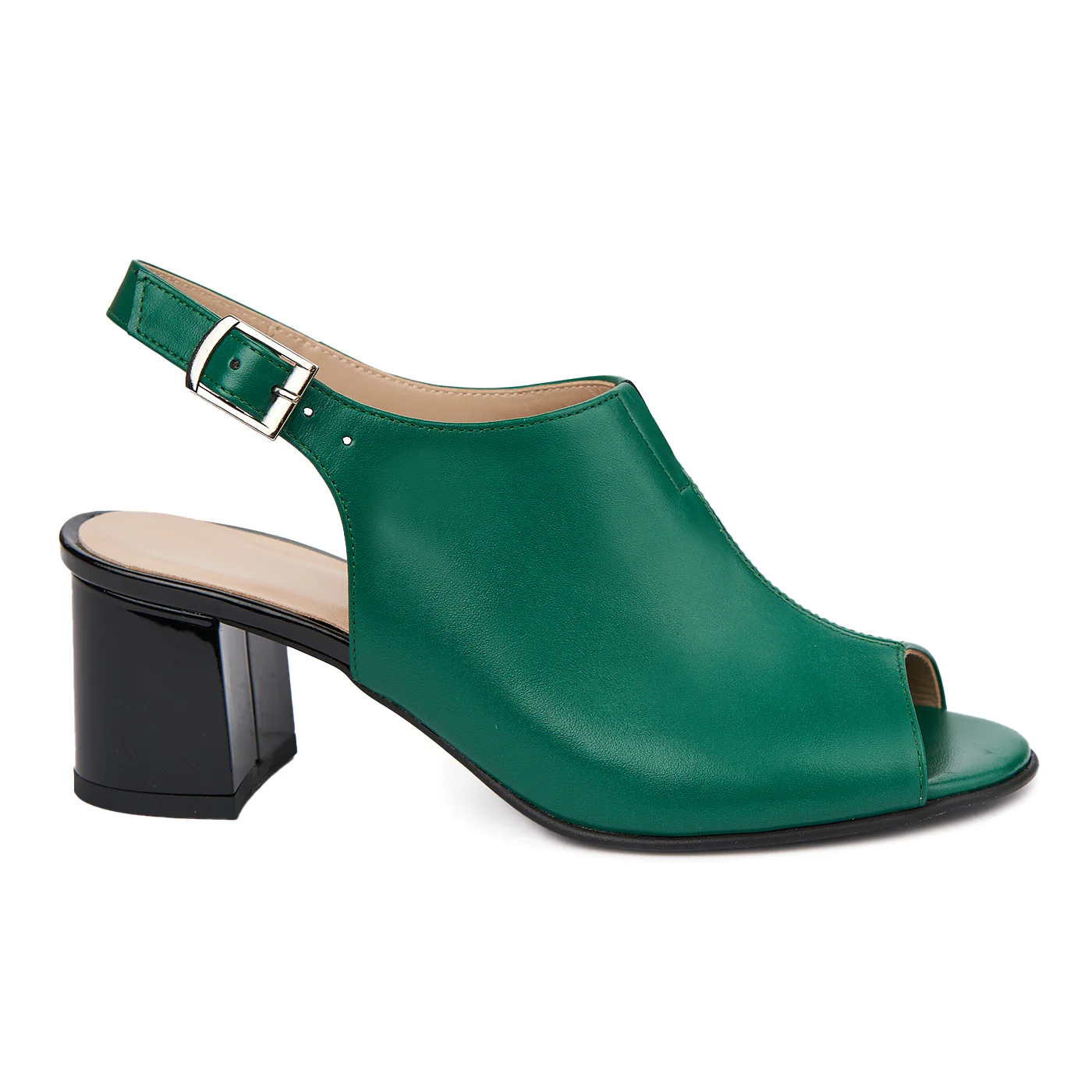 Sandale elegante din piele naturala verde 5410