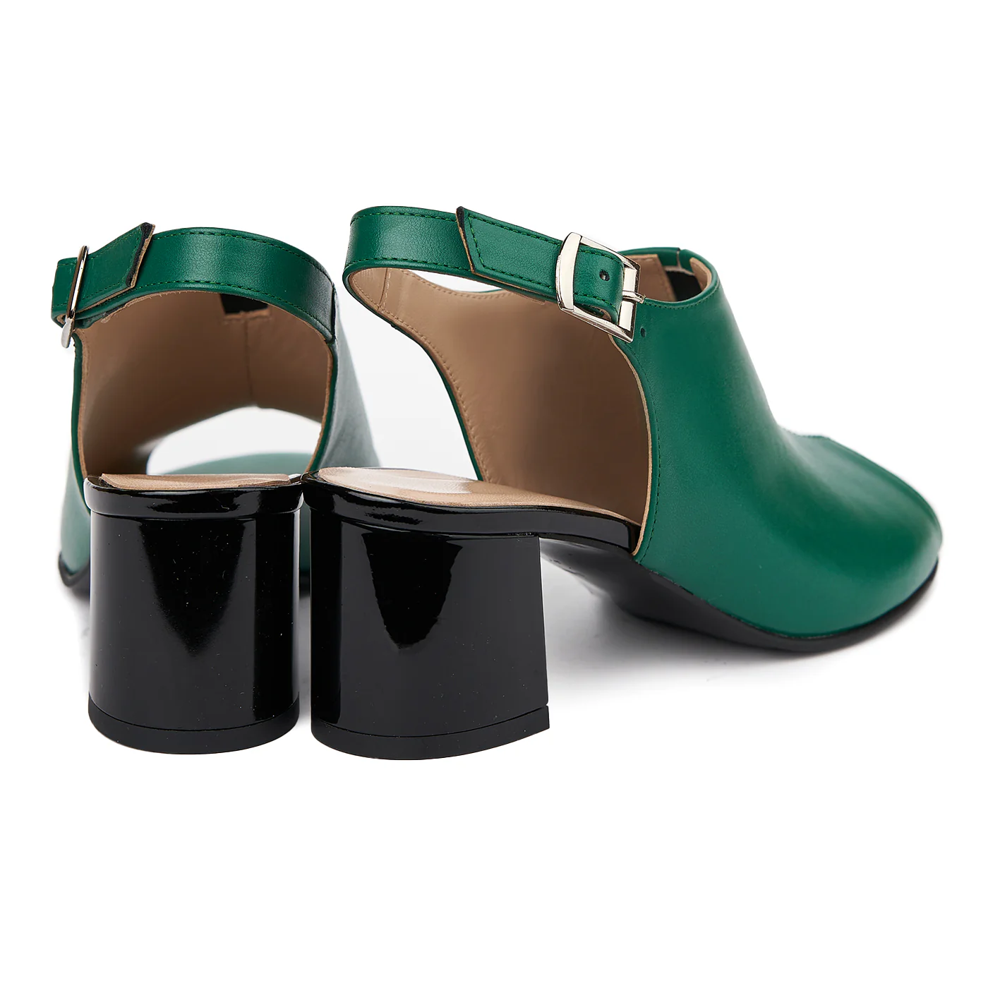 Sandale elegante din piele naturala verde 5410 - Image 2