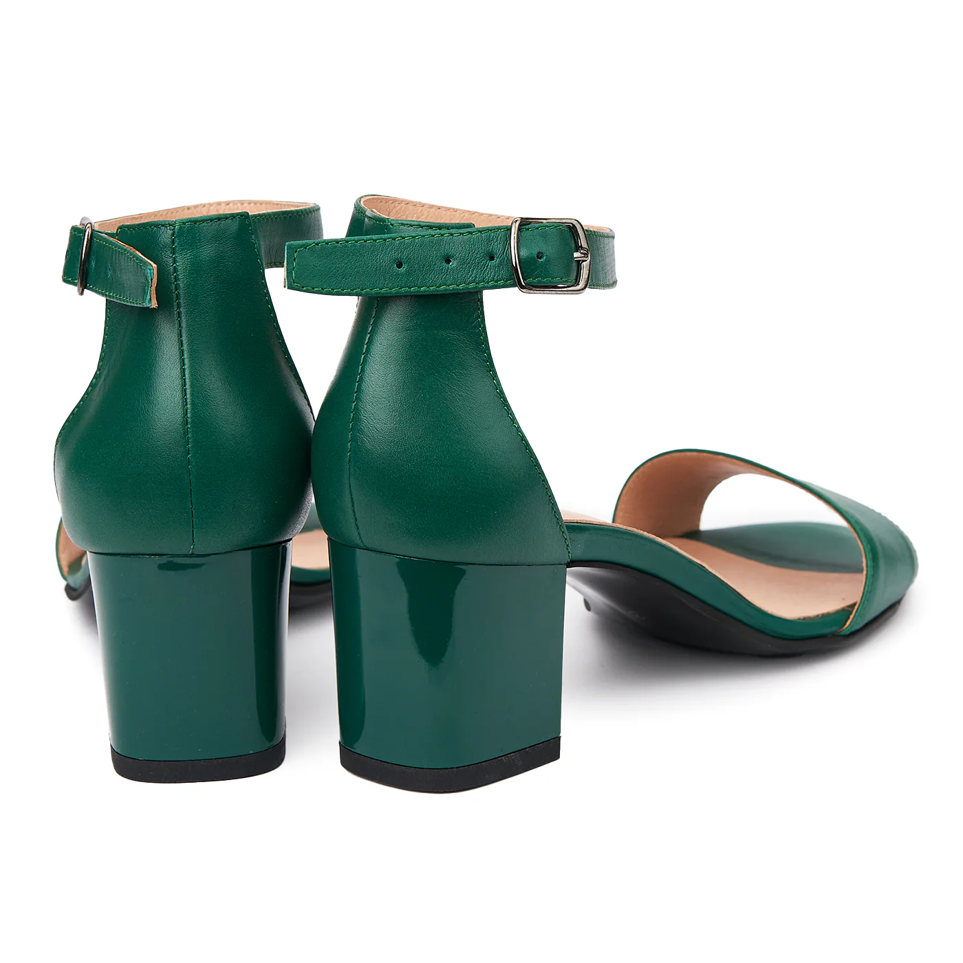 Sandale elegante din piele naturala verde 5786 - Image 2